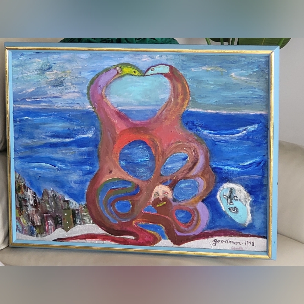 Original Estelle Goodman 1978 Oil on Canvass Painting.